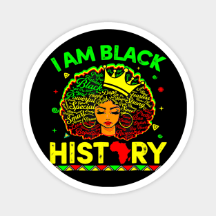 I Am The Strong African Queen Girls Black History Month Gift Magnet
